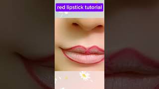 Red lipstick tutorial youtubeshorts makeupshort [upl. by Natek]