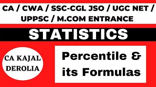 Percentiles and its Formula  Measures of central tendency  Statistics Commerce  Part 23 [upl. by Ominorej]