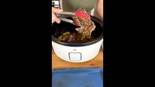 Easy crock pot Italian Beef sandwiches from scratch [upl. by Surovy93]