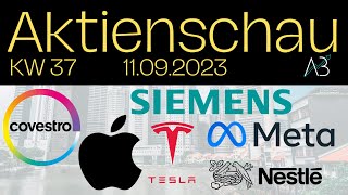 Covestro Übernahme Apple Preiserhöhungen Meta neue KI amp Tesla Kursgewinn [upl. by Erdnaet409]