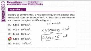 SARESP 2023 1ª EM Qs 01 a 05 Cd 01 [upl. by Elttil84]