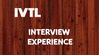 IVTL  INFOVIEW TECHNOLOGIES PVT LTD  INTERVIEW EXPERIENCE [upl. by Amandie]