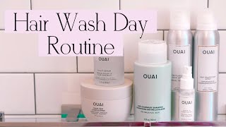 MY CURRENT HAIR WASH DAY ROUTINE WITH OUAI [upl. by Roter]