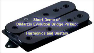 Short Demo of DiMarzio Evoluton Bridge Harmonics and Sustain [upl. by Iseabal]