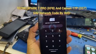 TECNO SPARK 7 PRO KF8 And Camon 17P CG7 SIM Network Code By IMEI [upl. by Eenhat]