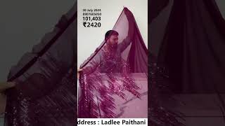 Designer Sequence Saree Only Rs2420  Ladlee Paithani [upl. by Iaras]