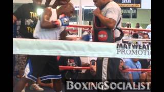 FLOYD MAYWEATHER TRAINING TBE VS PACMAN [upl. by Gnov]