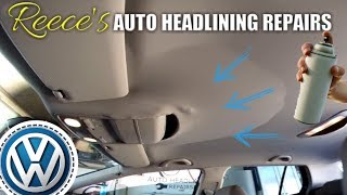 VW Golf Roof Lining Falling Down FIX  VOLKSWAGEN Headliner Repair [upl. by Dlared199]