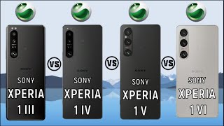 Sony Xperia 1 III vs Sony Xperia 1 IV vs Sony Xperia 1 V vs Sony Xperia 1 VI  Full Features  2024 [upl. by Aihpledalihp]