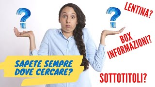 TUTORIAL sapete sempre dove cercare le info su un canale youtube [upl. by Leonor53]