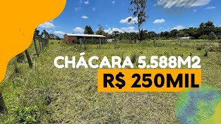 CHÁCARA 5588m² COM BENFEITORIAS  TANQUE PEIXE  R250mil [upl. by Yssac35]