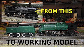 Saved 1950s Jouef SNCF C 60 HO Loco – From Spares and Repairs Wreck to Working Model modeltrain [upl. by Ewolram]