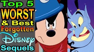 Top 5 Worst amp Best Forgotten Disney Sequels Animated [upl. by Wilek]