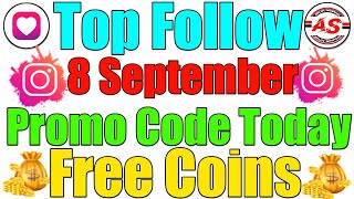 8 September 2024  Top Follow Promo Code Today  Free Coins [upl. by Nylime]