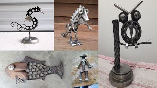 Scrap welded Metal art welding ideas Beginners DIY Simple Welding Projects ideas part2 [upl. by Portuna]