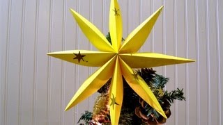 How to fold a star for Christmas tree or decoration [upl. by Charbonnier]