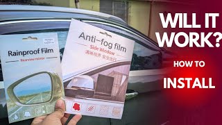 Anti rain film for car window  Anti fog film for car mirror  REVIEW [upl. by Ransell]