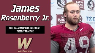 FSU Football  Long Snapper James Rosenberry Jr Interview  Warchant TV FSU [upl. by Hayyikaz]