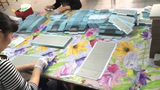 Gift box manufacturing  adding glue and folding [upl. by Kwan]