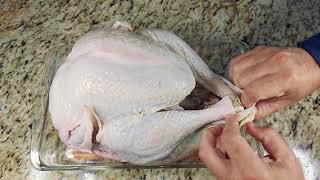 Remove Turkey Neck Giblets Heart Kidney Liver Innards Guts [upl. by Sukramal995]