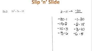 Factoring  Quadratic Trinomials Split the Linear Term [upl. by Whitelaw]