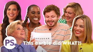 Margot Robbie and “Barbie” Cast Surprised by Revealing Facts Game  POPSUGAR [upl. by Anirtik372]