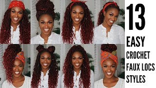 HOW TO STYLE CROCHET GODDESS FAUX LOCS  A tutorial  Kiitana [upl. by Gilliam994]