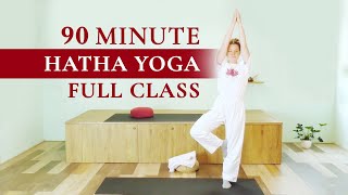 90 Min Hatha Yoga Full Class for All Levels  Arhanta Yoga [upl. by Haraz]