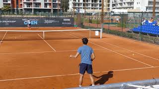 PierreHugues Herbert vs Elliot Benchetrit Tennis Practice at The Academy [upl. by Supple]