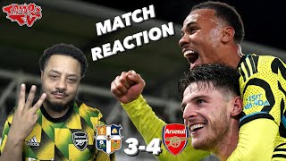 Luton Town 34 Arsenal  Troopz Match Reaction  DECLAN RICE amp BLOODCLAAT PEAS SAVES THE DAY [upl. by Acimad]