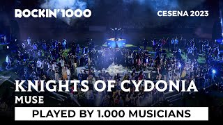 Knights of Cydonia  Muse played by 1000 musicians  Rockin1000 [upl. by Ahtibbat]