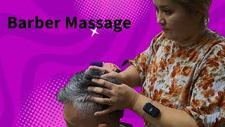 The talented barber is at it again Great Back and Head Massage Experience [upl. by Lange61]