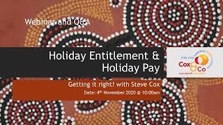 Holiday Entitlement and Pay Part 1 Entitlement at Nov 2020 [upl. by Siuraj]