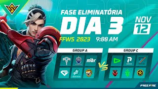 MUNDIAL DE FREE FIRE  FFWS  SEMANA 1  AO VIVO  DIA 1211 [upl. by Aloivaf]