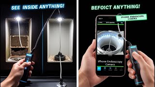 iPhone Endoscopy Camera with Lights｜Borescope Camera with 8 LED Lights｜Rassell View [upl. by Kenaz]