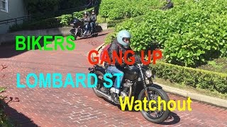 BIKERS on LOMBARD STREET  VStrom 650 [upl. by Barbara424]