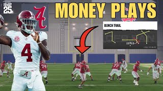 8 EASY Plays in Alabama Playbook ELITE  College Football 25 [upl. by Enyamert]