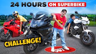 24 Hours Challenge on Superbike  अब हम 24 घंटे इस से नीचे नहीं उतर सकते😱 [upl. by Leahcimnoj]