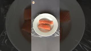 SALMON baked in MICROWAVE extra fast recipe [upl. by Drofnil]