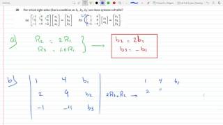 For which right sides bl  b2  b3 are these systems OF Matrices Solvable P 3120 [upl. by Ihsar330]