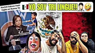 🇲🇽reacción a Xóchitl YO SOY TRI LINGUE Parodia🤣🤣💚 [upl. by Norwood]