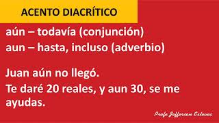 Acento Diacrítico  Regla de Acentuación  Español Elemental [upl. by Drawets]