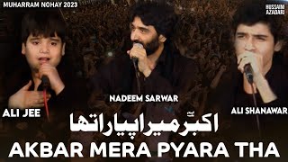 Nohay 2023  Ali Shanawar Noha 2023  Ali jee 2023  Nadeem Sarwar Noha 2023  Akbar Mera Pyara Tha [upl. by Josi]