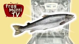 Lachs  Fisch in der Spülmaschine kochen  Frag Mutti TV [upl. by Fernande]