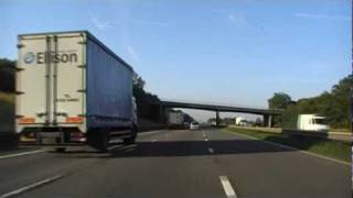 Driving On The M5 From J11 Cheltenham To J14 Thornbury England 19th August 2011 [upl. by Paff]