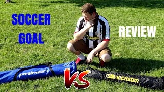 PRIMED vs SKLZ KICKSTER 12x6 SOCCERFOOTBALL PORTABLE GOALS REVIEW  COMPARISON amp ASSEMBLY [upl. by Jer]