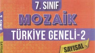 Mozaik Yayınları 7sınıf Türkiye Geneli 2deneme [upl. by Issim]