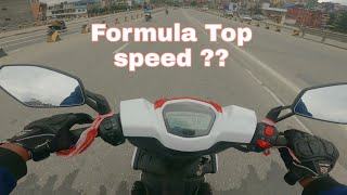 Italica Moto Formula Top Speed Test Traffic Rader Speed Gun Lucky Day [upl. by Holtorf]