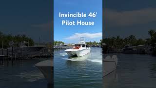 InvincibleBoatCompany 46’ Pilot House  check out AQUAHOLIC‘s blast around Miami topping 70MPH [upl. by Enetsirhc]