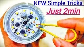 how to repair led bulb with simple process 💡 💡 💡 🔥 🔥 🔥 [upl. by Jarid707]